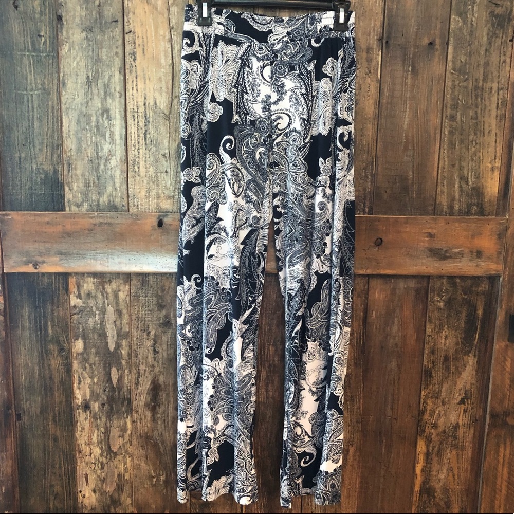 Iman, S, Blue, White, Silver, Palazzo Pants